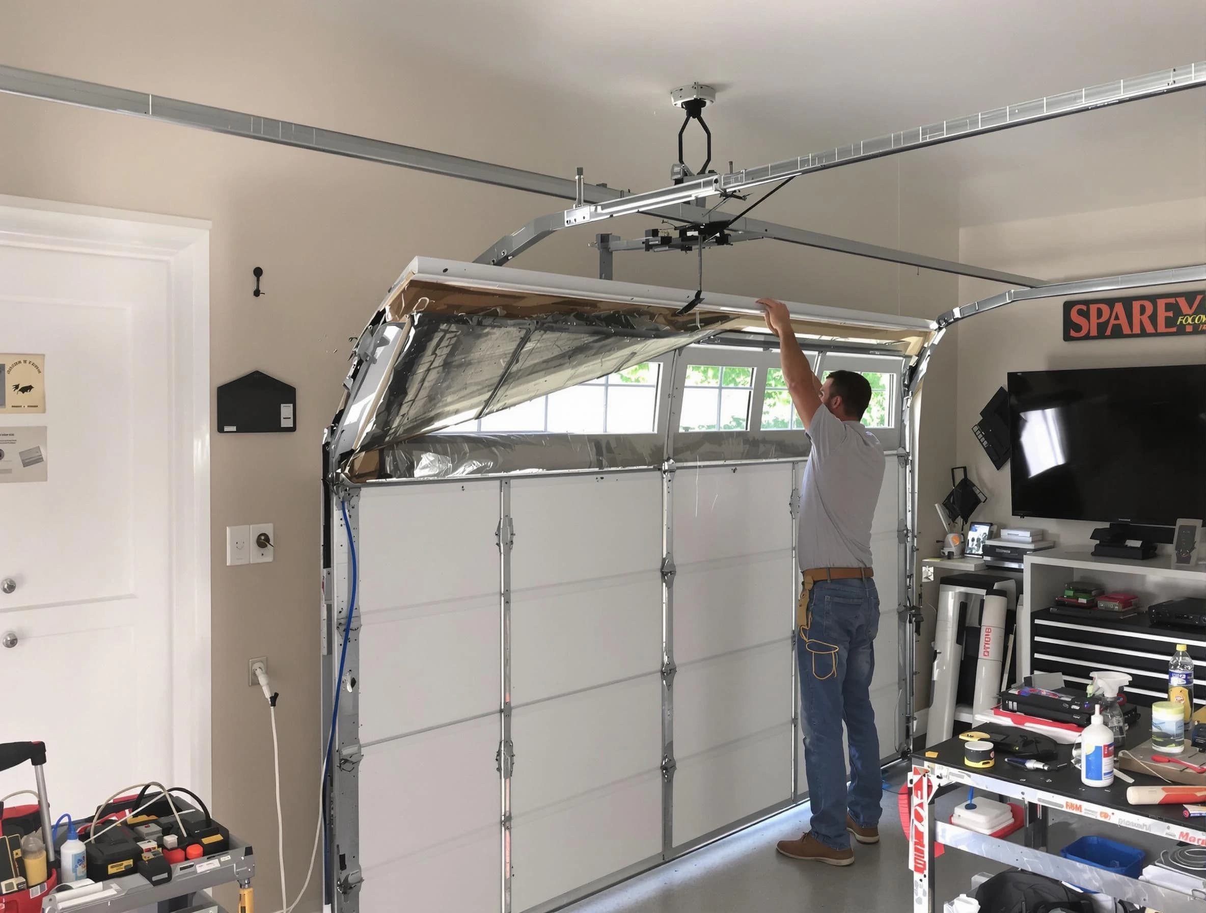 Garage door section replacement by Berthoud Garage Door Repair in Berthoud