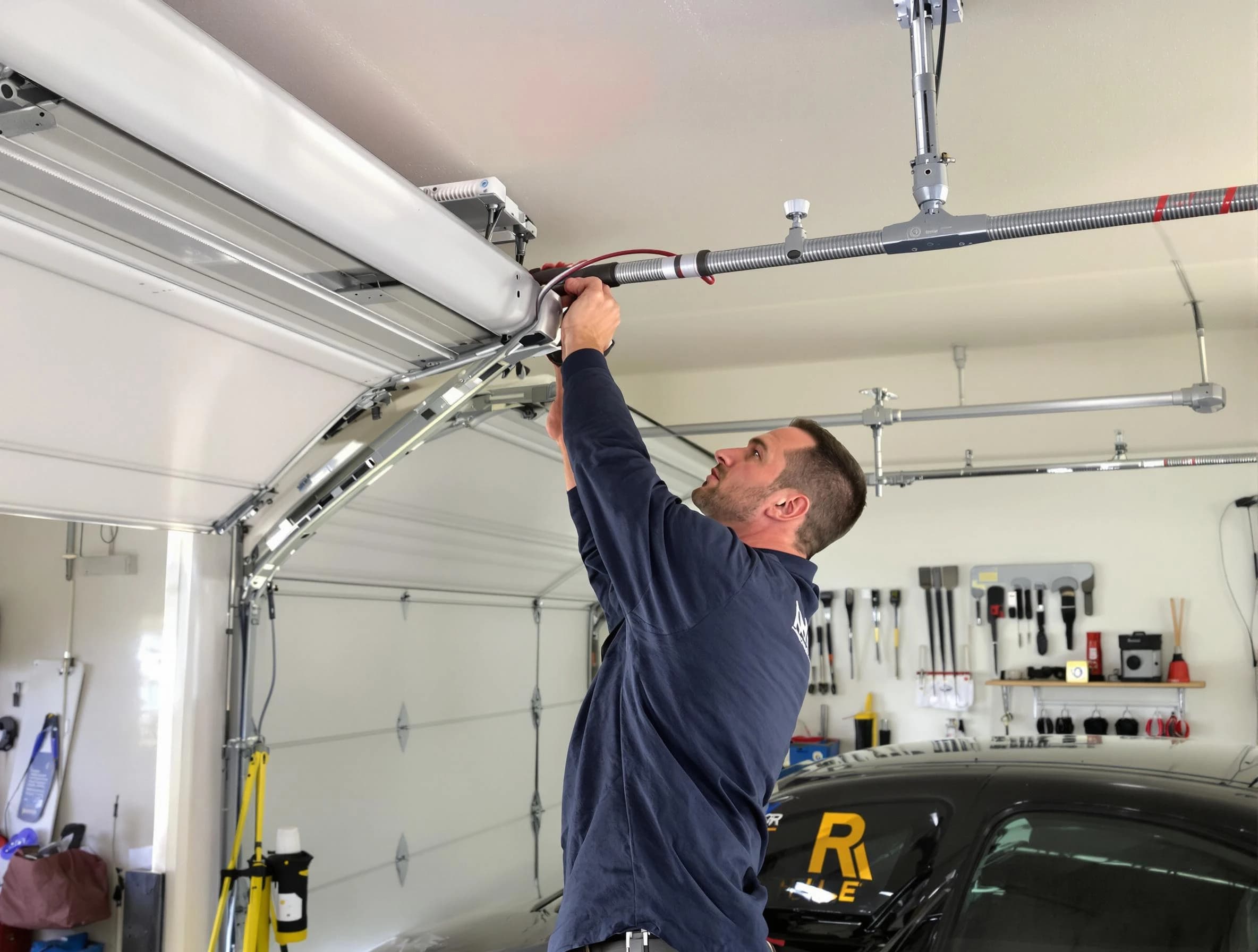 Berthoud Garage Door Repair technician performing garage door cable repair in Berthoud