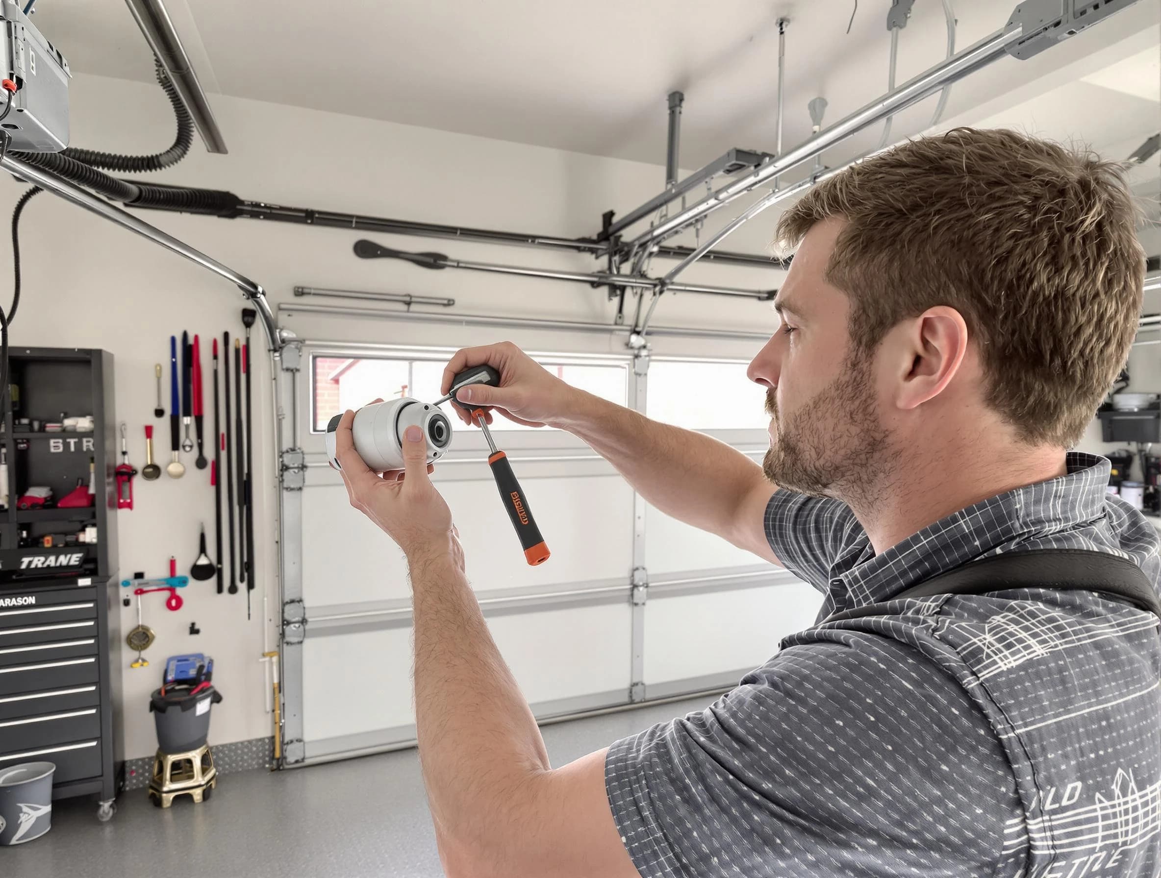 Garage door opener repair service by Berthoud Garage Door Repair in Berthoud