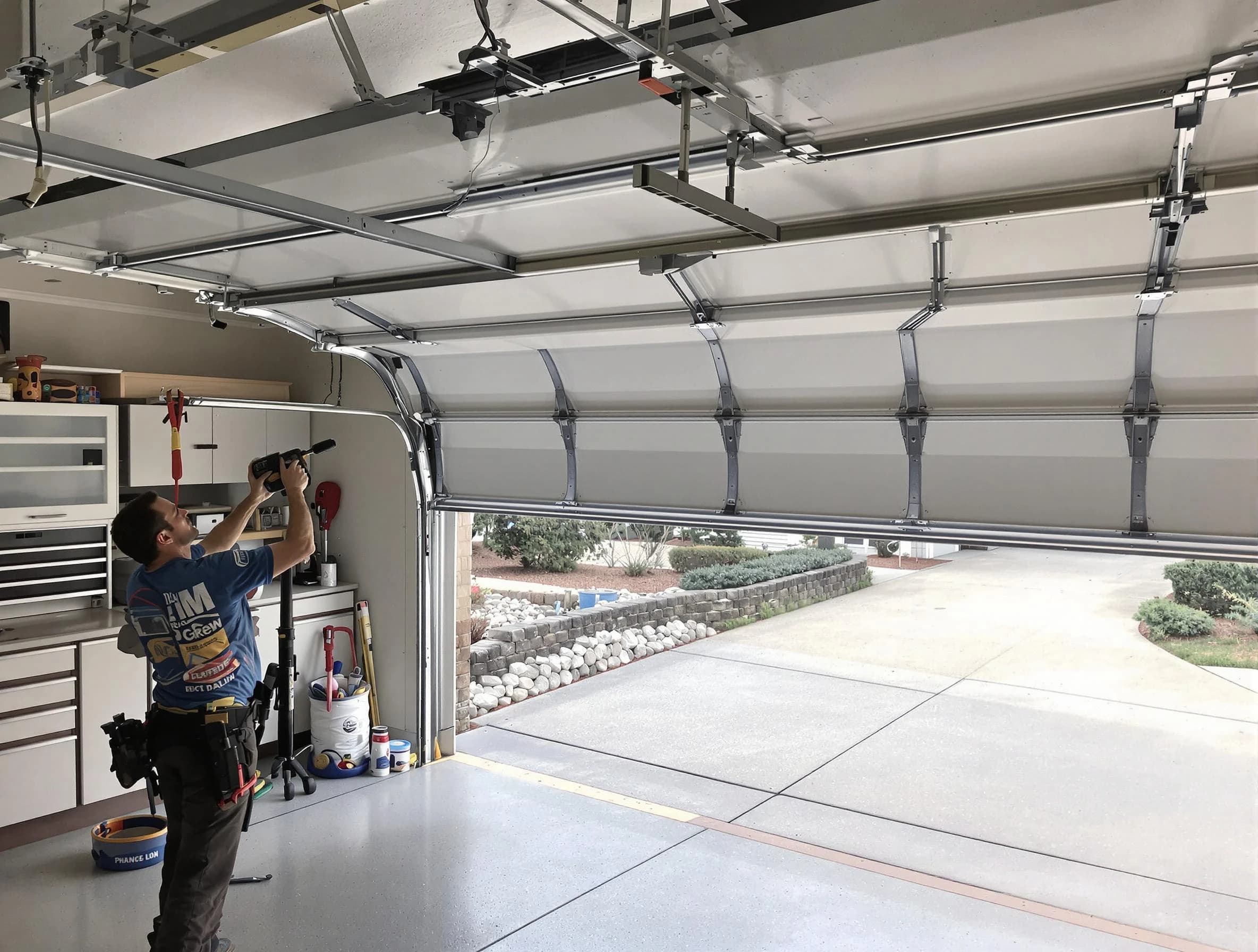 Garage door track repair service by Berthoud Garage Door Repair in Berthoud