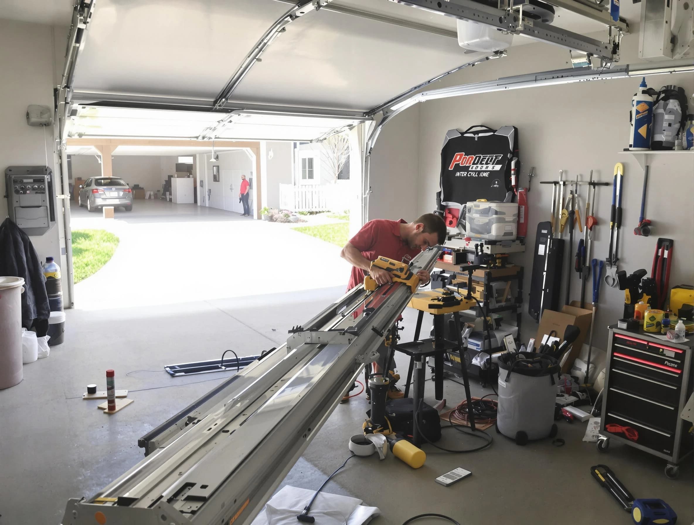 Berthoud Garage Door Repair expert performing track repair in Berthoud