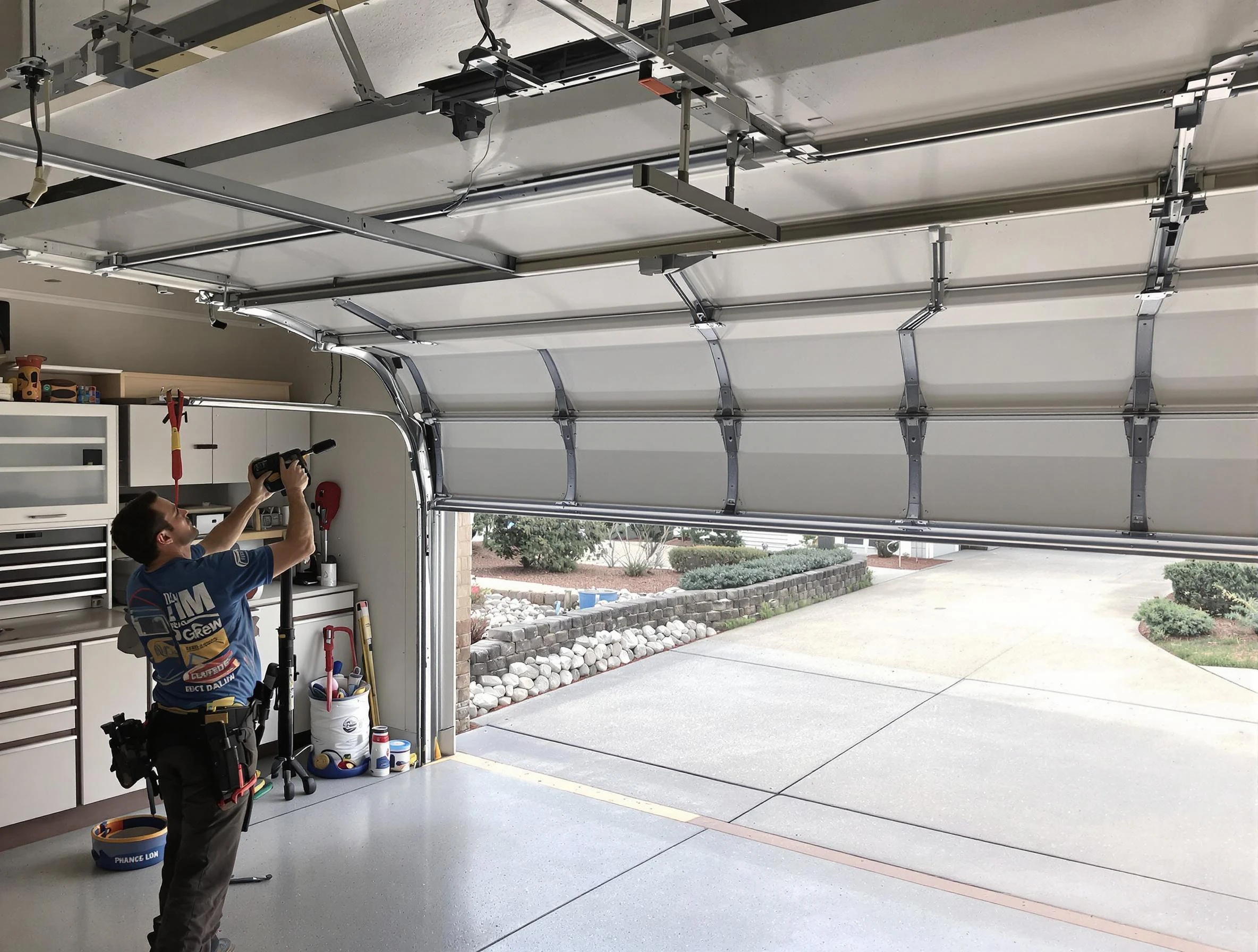 Garage door track repair service by Berthoud Garage Door Repair in Berthoud